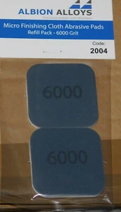 ALBION ALLOYS 2004 MICRO FINISHING CLOTH ABRASIVE PADS 6000GRIT REFILL PACK NEW - Picture 1 of 1
