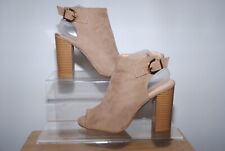 Primark ladies light brown Peep Toe ankle buckle shoes UK size 5
