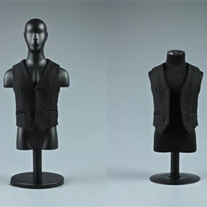 Black Tops Vest 1:6 Scale Clothes for 12" Male Action Figure Body Toys Handmade - Picture 1 of 2
