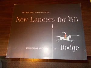 Dodge Lancers 1956 grande 8 páginas de lujo catálogo de ventas en color - Imagen 1 de 6