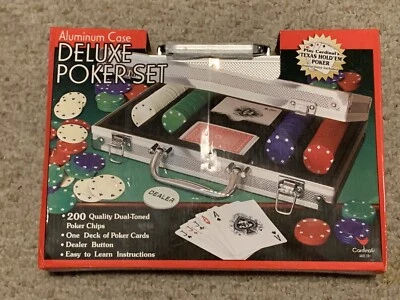 Cardinal 200 Piece Poker Set w/ Aluminum Carry Case ~ Brand New In Box NIB - Image 1 of 3