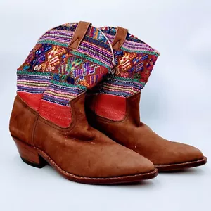 Elegantes botas de cuero hechas a mano Guatemala talla 9 1/2. EB11 usado - Imagen 1 de 8