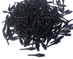 500 Dartspitzen Kurze Softdartspitzen Kurz von Harrows Schwarz Dart Spitzen Neu - Bild 1 von 2