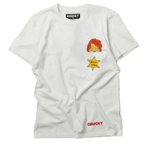 Chucky Childs Play Short Sleeve Pocket Tee T-Shirt Scary Movie Halloween Medium - Picture 1 of 2