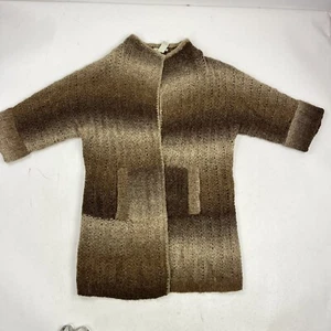 White + Warren Ombre Brown Open Front Cardigan Sweater Wool Alpaca Blend Size XS - Picture 1 of 6