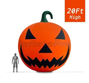 Zucca Halloween Gonfiabile Gigante 20 FT Decorazione Esterno con Soffiatore Incluso - Foto 1 di 5
