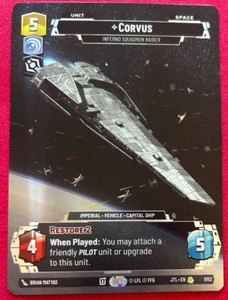 STAR WARS UNLIMITED TCG JUMP TO LIGHTSPEED: PRESTIGE FOIL KARTE: CORVUS - Bild 1 von 1