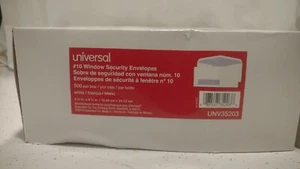 Universal Security Tinted Window Business Envelope, White, 159 Count (UNV35203) - Picture 1 of 3