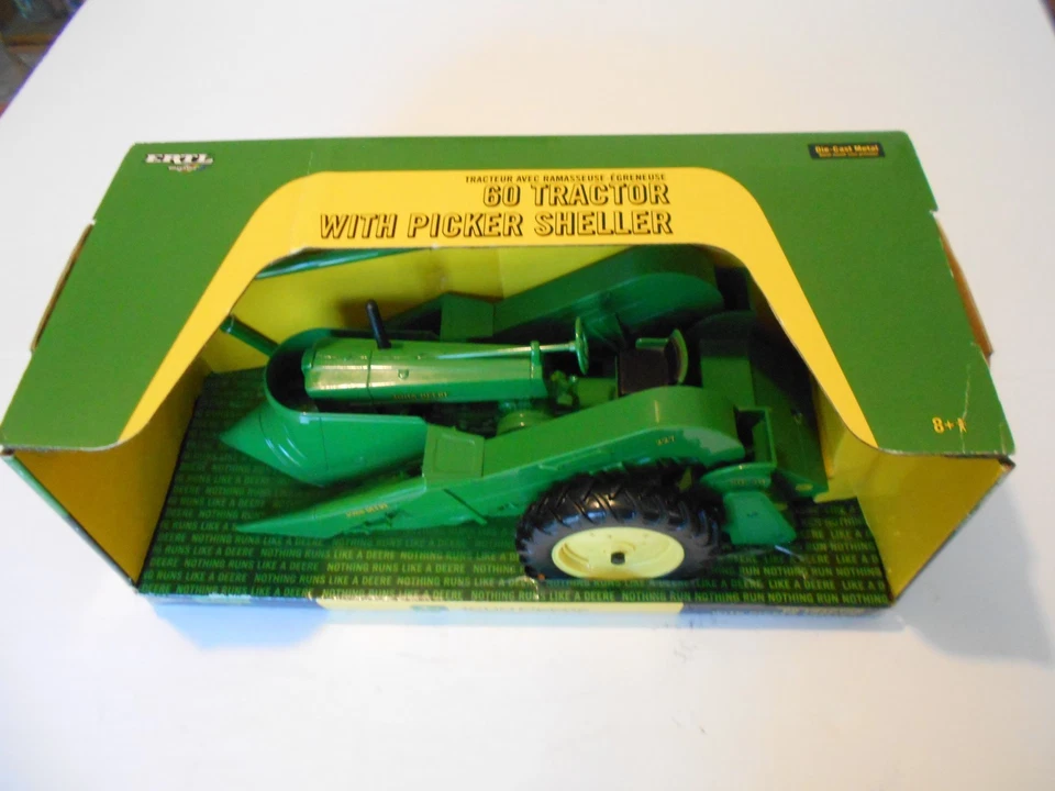 Ertl Die Cast 1 16 John Deere 60 Tractor With Picker Sheller 2007