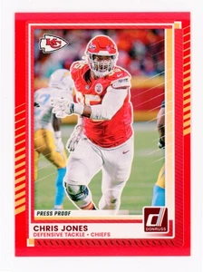 2025 Donruss Football - Red Press Proof Color Match #106 Chris Jones, Chiefs - Bild 1 von 2