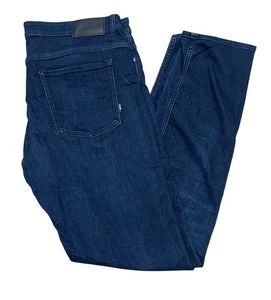 Hugo Boss Delaware Slim Fit Jeans Men's Size 38 X 34 Mid Rise Dark Wash Denim - Picture 1 of 16