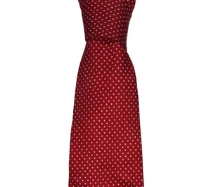Brooks Brothers Makers Men's Silk Necktie Red White Polka Dot Tie EUC - Picture 1 of 2