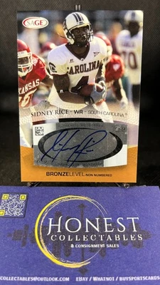 Sidney Rice Auto (RC) - 2007 Sage Bronze Rookie Autograph #A44 - Image 1 of 2