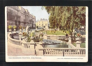 E0387 UK Cheltenham Promenade Fountain PU1905 vintage postcard - Picture 1 of 2