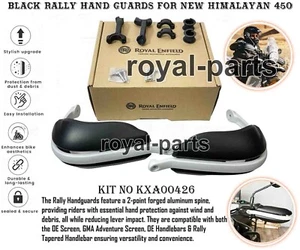 "BLACK RALLY HAND GUARDS" FIT FOR ROYAL ENFIELD NEW HIMALAYAN 450 - Picture 1 of 24
