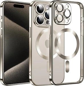 Housse pour iPhone 15 Pro/15 Pro Max Protection MagSafe Silicone Case Cover Titan - Photo 1 sur 10