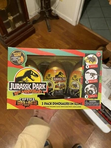 Jurassic Park 30th Anniversary Captivz Build & Battle Slime Egg 3-Pack - Picture 1 of 3