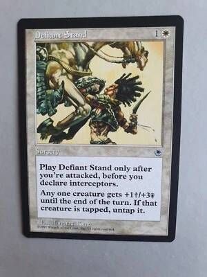 Defiant Stand , MTG Portal (1997) Uncommon White Sorcery NM - Image 1 of 2