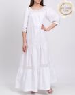 RRP€476 P.A.R.O.S.H. Canyox Maxi Dress Size XS White Sangallo Lace Made in Italy