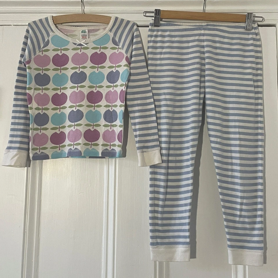 Pijama Mini Boden Niñas Azul Púrpura Blanco Frutas y Rayas 2 Piezas 8 Años 128cm Foto 1 de 4