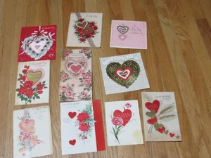 Lote de 10 tarjetas de felicitación de San Valentín usadas de los años 50-60 de álbum de recortes - Imagen 1 de 9