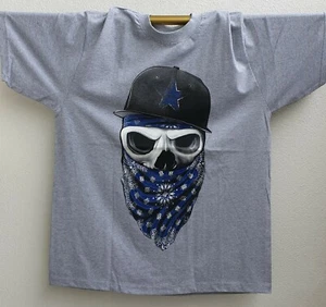 Skull Mask. Ultra Heavyweight American Style Hip Hop Tee by LEGIT CO - Picture 1 of 4