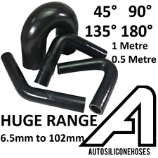 BLACK Silicone Hose Elbow Bends 45 90 135 180 1M Degree Air Water Boost Pipe