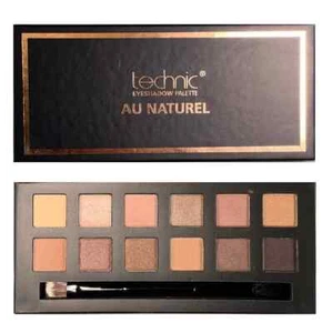 Technic Au Naturel Eyeshadow Palette - Eyes 12 Colour Brush Natural Nudes new - Picture 1 of 1
