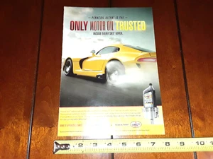DODGE VIPER SRT PENNZOIL ORIGINAL 2013 AD - Picture 1 of 4