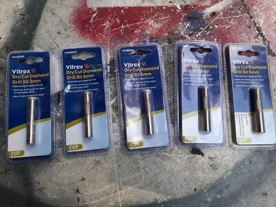 Vitrex Dry Cut Diamond Drill Bit 8mm - WAXD008 Tiles Porcelain Wax Filled  - Image 1 of 3