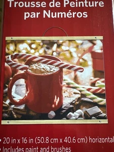 Artist’s Loft Paint By Number Kit Hot Chocolate & Candy Cane Christmas Noel Gift - Picture 1 of 4