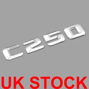 Chrome Silver Rear Trunk Letters 3D Styling Badges AMGs for C 250 Class UK STOCK - Picture 1 of 5