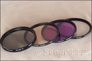 Polaroid 62mm 4 Filter Kit (MC-UV/CPL/Warming/FLD) - Mint w/ Case - Picture 1 of 7