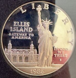 1986  S Statue Of Liberty Centennial Silver Proof Coin