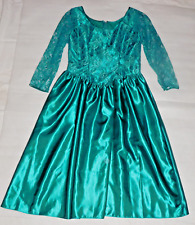 Alfred Angelo Prom Dress Teal Bridesmaid Formal Party Wedding Evening 14P Blue