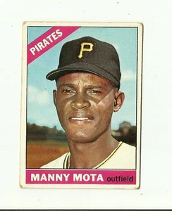 1966 TOPPS #112 Manny Mota: Pittsburgh Pirates: Outfield: Baseball Card: MLB - Picture 1 of 2