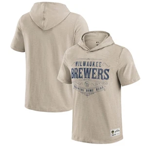 Herren T-Shirt Darius Rucker Collection by Fanatics hellbraun Milwaukee Brewers Kapuze - Bild 1 von 4