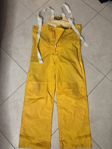 Timberland Pantalone Uomo Grande Giallo Pioggia Bavaglino Salopette Impermeabile Attrezzatura Pesca - Foto 1 di 5