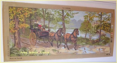 Vintage Années 80 NEUF Canevas SEUL Steiner / Royal Paris La Calèche Réf 163-13 - Photo 1/4