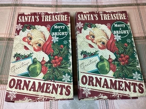 2 cajas de almacenamiento de adornos navideños de Papá Noel Raz Imports - Imagen 1 de 6