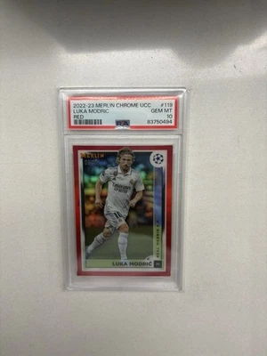 Topps Merlin Chrome 2022/23 Luka Modric 9/10 PSA 10 - Image 1 of 2