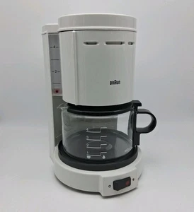 Braun Aromaster Cafetera 4 Tazas Compacta Blanca KF12 Tipo 3075 Limpia y Probada - Imagen 1 de 20