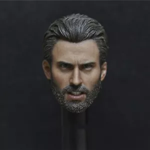 ELITE TOYS heroes Beard Captain America Head Model 1/6 Chris Evans Head Carved - Picture 1 of 3