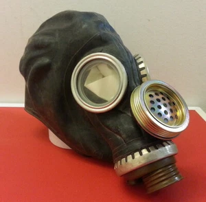 Gasmaske russische PMG-2 schwarz ohne Ohrenausschnitt Fetisch mit Tragebeutel - Bild 1 von 1