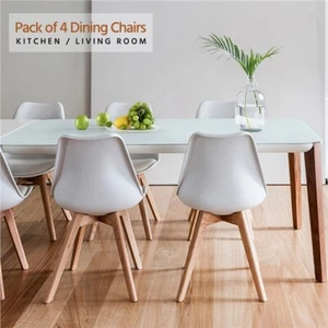 Dining Chairs Side Chairs DSW Shell Chairs for Living Room Kitchen Lounge, 4PCS - Picture 1 of 12
