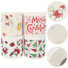  4 Rolls Christmas Pattern Toilet Paper Holiday Party Santa Claus Decorate