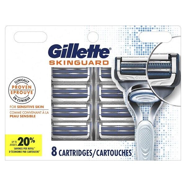 Gillette SkinGuard Men's Razor Blade Refill 8 Blade Refill SEALED IMAGE MAY VARY