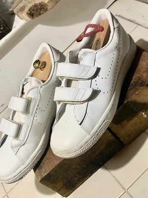 Vtg 80s 1984 Nike Racquette Salesman Strap  Women's Shoes 5.5 White SMU Leather - Image 1 of 4