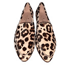 Kate Spade 8 Brown Cream Carima Leopard Print Calf Hair Loafers