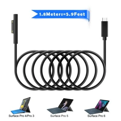 USB Typ C 15V PD Ladekabel für Surface Pro 9/8/7/6/5/4/3/GO/BOOK - Bild 1 von 4